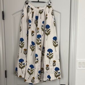 Anthropologie (Maeve) Cream A-line Midi Skirt